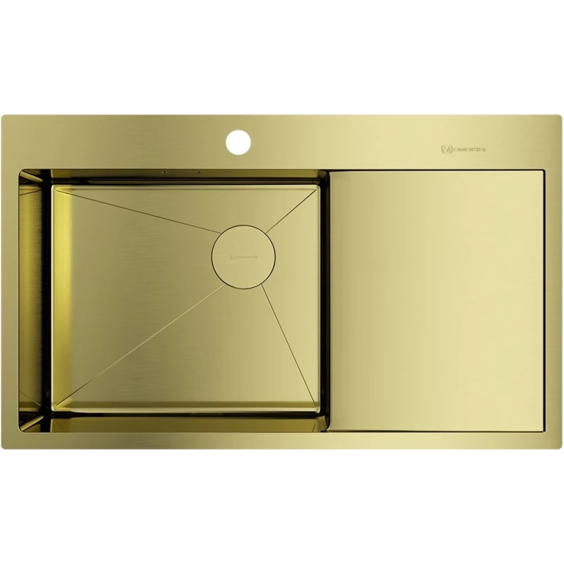 Кухонная мойка Omoikiri Akisame 86-LG-L Side светлое золото 4997045