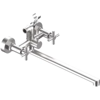 Смеситель для ванны Esko Astana AA31 универсальный, с душевым гарнитуром, нержавеющая сталь