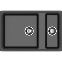Кухонная мойка GranFest Level 760K 76x50 см, черный