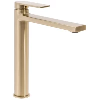 Смеситель для раковины Rea Verso REA-B6564 без донного клапана, золотой матовый