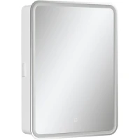 Зеркальный шкаф Equil Soldi szSOLDI55.R 55x80 см R, с LED-подсветкой, сенсорным выключателем, белый матовый