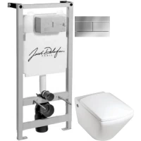Комплект подвесной унитаз Jacob Delafon Escale E1306-00 + система инсталляции Jacob Delafon E5504-NF + E4316-CP