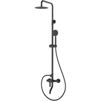 Душевая система Rush Santiago SUS1116-40Black 150 мм, со смесителем, черный матовый