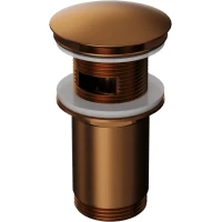 Донный клапан для раковины Whitecross A706CPB с переливом, медь матовая