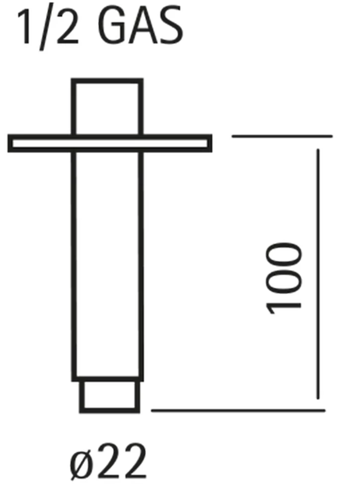 Кронштейн для верхнего душа 100 мм Cisal Xion DS013550D1 - фото 2