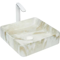 Раковина-чаша WeltWasser Elbach 2179 M838 10000004547 40x40 см, накладная, серый мрамор