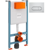 Инсталляция для унитаза VitrA Core 800-1873 с кнопкой смыва, хром