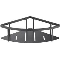 Полка для ванной Aquatek AQ4926MB 21,8x21,8 см, угловая, черный матовый