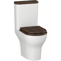 Унитаз-компакт Opadiris Палермо OS24724A безободковый, с сиденьем микролифт, белый/орех антикварный