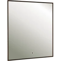 Зеркало AQUAme AQM9101B 60x70 см, с LED-подсветкой, сенсорным выключателем, диммером, антизапотеванием, черный