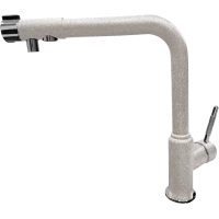 Смеситель для кухни GranFest 7671 с подключением к фильтру, серый