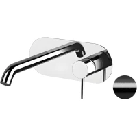 Смеситель для раковины Remer X Style X15WBCFP встраиваемый, без донного клапана, черный хром матовый