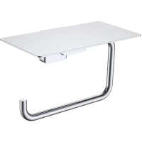 Держатель туалетной бумаги AQUAme Tivoli AQM7307CR с полкой для телефона, хром