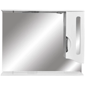 Изображение товара зеркальный шкаф 100x80 см белый глянец/белый матовый stella polar сильва sp-00000207