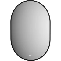 Зеркало Defesto Aura DF 2933S 50x70 см, с LED-подсветкой, сенсорным выключателем, диммером, черный матовый