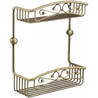 Полка для ванной Migliore 22025 26,3 см, двойная, бронза