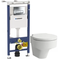 Комплект подвесной унитаз Laufen Val 8.2028.1.000.000.1 + 8.9428.1.000.000.1 + система инсталляции Geberit 458.125.21.1