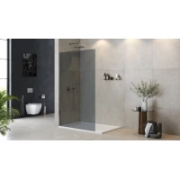 Неподвижная перегородка 120 см Cezares LIBERTA-L-1-TB-120-GR-Cr графитовое