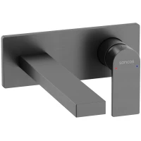 Смеситель для раковины Sancos Studio SC9017GG встраиваемый, вороненая сталь