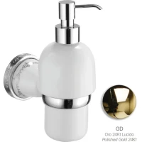 Дозатор для жидкого мыла Sanibano Kleo H9750/11GOLD настенный, золотой