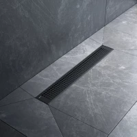 Душевой трап (лоток) Am.Pm MasterFlow W01SC-P11-050-01BM 49,35 см, с решеткой, перфорированный, черный матовый