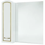 Изображение товара зеркальный шкаф 68x80 см белый глянец золотая патина l bellezza амелия 4610311002387