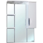 Изображение товара зеркальный шкаф 82,5x100 см белый глянец r bellezza лагуна 4612114001017