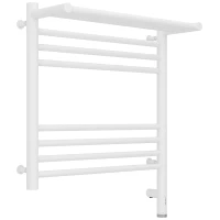 Полотенцесушитель электрический 500x500 белый матовый МЭМ правый Сунержа Богема с полкой 3.0 30-5807-5050