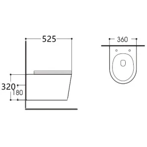 Изображение товара подвесной безободковый унитаз с сиденьем микролифт aquatek вега aq1905-00