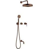 Душевой комплект Boheme Eterna 174-2-BRB 250 мм, со смесителем, бронза матовая