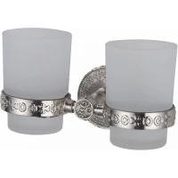 Стакан для зубных щеток Zorg Antic AZR 04 SL двойной, настенный, серебро