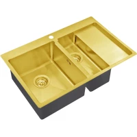 Кухонная мойка Zorg SZR 5178-2-L BRONZE 78x51 см, бронза