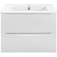 Тумба под раковину Vincea Mia Slim VMC-2MC700S1GW 70,4 см, подвесная, белый глянец