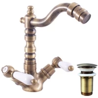 Смеситель для биде с донным клапаном Rav Slezak Morava Retro MK521.5/9SM