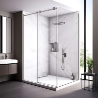 Душевой уголок Veconi Rovigo RV075GR-140100-01-C4 140x100 см, профиль графит матовый, стекло прозрачное