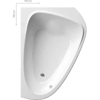 Акрилоая асимметричная ванна LoveStory II PU Plus P белая Ravak C781000000