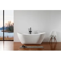 Акриловая ванна Abber AB9322 180x80 см, отдельностоящая, белый