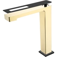 Смеситель для раковины Boheme Q 142-GB золотой/черный матовый