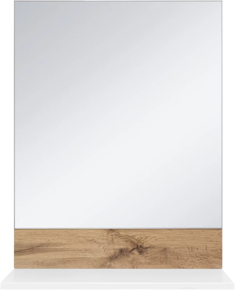 Зеркало 55x72,1 см белый глянец/светлое дерево Misty Адриана П-Адр03055-01 - фото 1