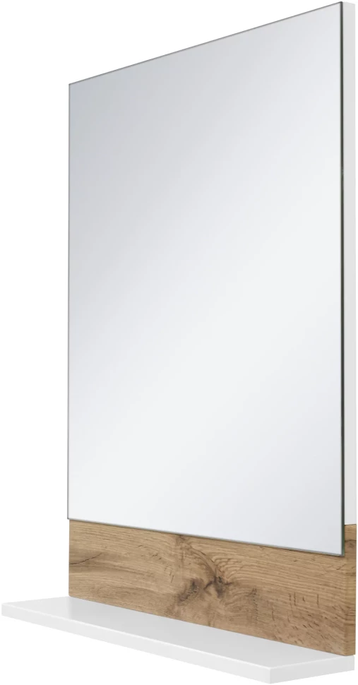Зеркало 55x72,1 см белый глянец/светлое дерево Misty Адриана П-Адр03055-01 - фото 2