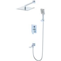 Душевой комплект Wonzon & Woghand Cube WW-88939016-CR 300 мм, со смесителем, хром