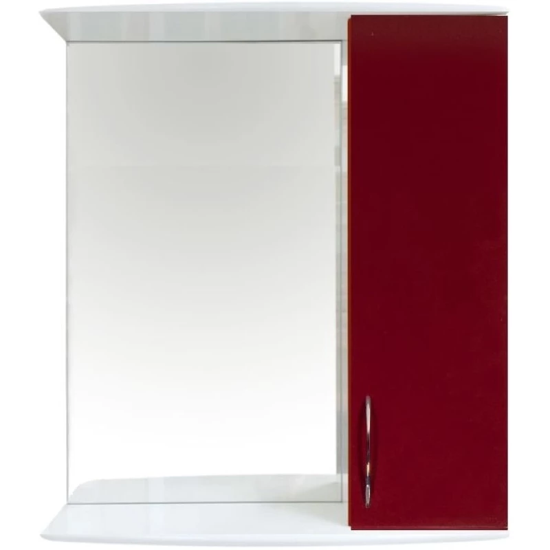 Зеркальный шкаф 50x70,1 см белый глянец/бордо глянец Orange Роса Ro-50ZSC