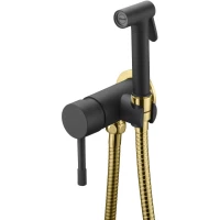 Гигиенический душ Boheme Uno 467-BG со смесителем, золотой/черный матовый