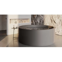 Ванна из литьевого мрамора Salini S-Sense Isola 101111MF 200x200 см, отдельностоящая, покраска по RAL матовый полностью