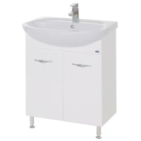 Тумба с раковиной белый глянец 66,5 см Bellezza Стелла 4636010000011 + 4620000141426