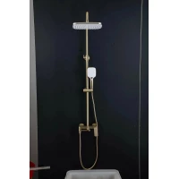 Душевая система Gappo G2448-3 230 мм, со смесителем, золотой матовый