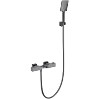 Термостат для душа Wonzon & Woghand Twist WW-B2025-A-BGG с душевым гарнитуром, темный графит матовый 