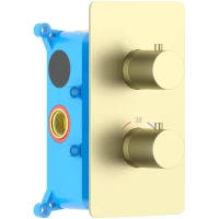 Термостат для ванны Aquatek Европа AQ1392BG встраиваемый, золотой матовый