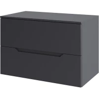 Тумба под раковину Orange Line Li-80TugMDF 80,2 см, подвесная, со столешницей, графит матовый