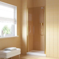 Душевая дверь Vegas Glass EP LUX 85 09 05 L 85 см L, профиль золотой, стекло бронза